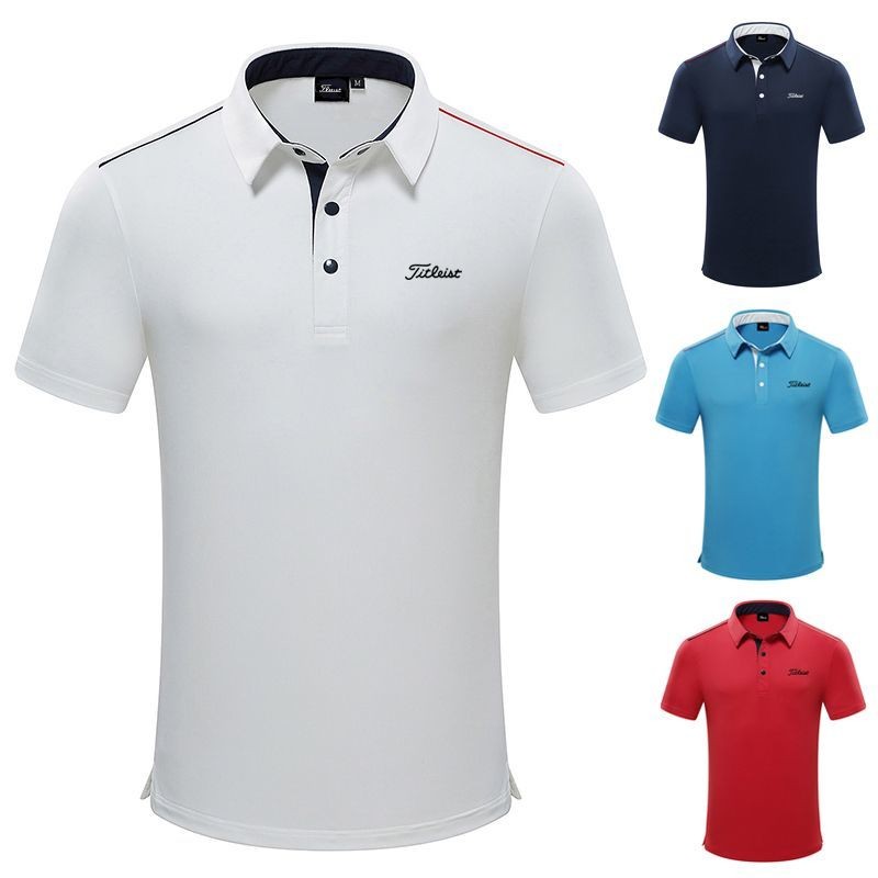 [Titleist] Golf Short-Sleeved Men Breathable Quick-Drying Stretch Top Men Outdoor Sportswear Men