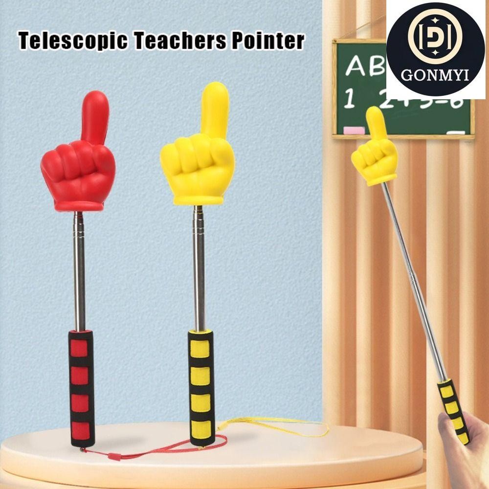 GONMYI ไม้การสอน, สแตนเลส Telescopic Rod Finger Reading Sticks,คุณภาพสูงออกแบบนิ้วมือไวท์บอร์ด Hand Pointer โรงเรียนอุปกรณ์สํานักงาน