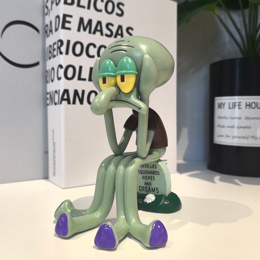 พี่ชาย ปลาหมึกยักษ์ ที่วางโทรศัพท์มือถือ ตุ๊กตา คนงาน ตําแหน่งการทํางาน ตกแต่งเดสก์ท็อป ของขวัญน่ารัก