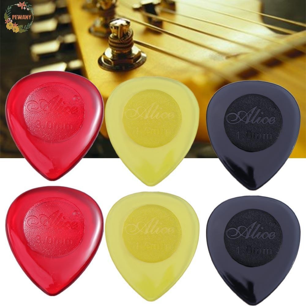 PEWANY 10 ชิ้น ปิ๊กกีตาร์, สีสุ่ม Plectrums Acoustic Guitar Picks, กีตาร์ไฟฟ้าเบส Pick ABS ผสมความหนาหยดรูปกีตาร์ Pick Acoustic Electric Guitar