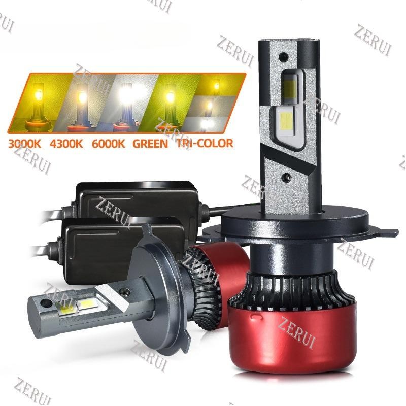 ZR สําหรับหลอดไฟ LED หมอก T30 Canbus H4 H7 H11 H8 H1 4300K 3000Lm สีขาวสีเหลืองสําหรับ 12V H3 H16 รถ
