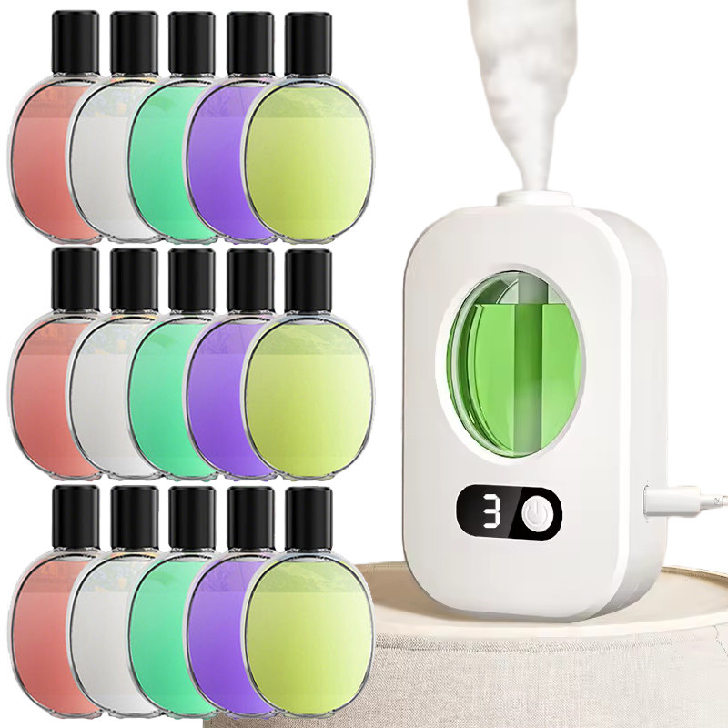 เครื่องกระจายกลิ่นหอมอัตโนมัติ - น้ําหอมปรับอากาศกลิ่นหอมอากาศ -ห้องน้ําห้องน้ําอโรมาเครื่องจ่ายน้ํามันหอมระเหยความชื้น