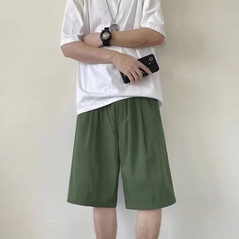 sz_home กางเกงขาสั้นทรงเกาหลี ผ้านิ่มใส่สบาย แมทช์ง่าย สไตล์มินิมอล D12