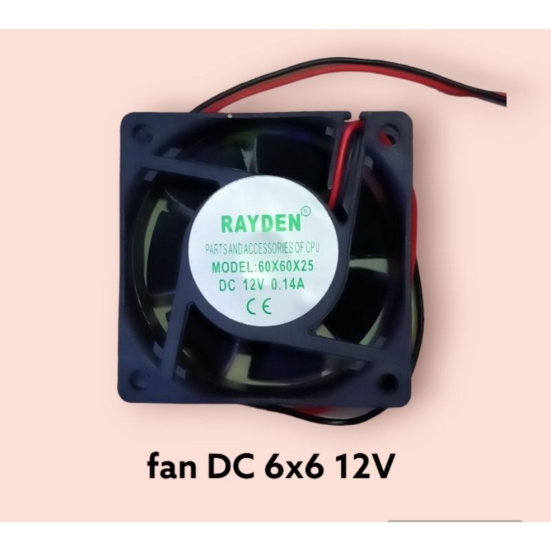 พัดลมระบายความร้อน Rayden DC 6 x 6 x 2.5 ซม. พัดลมระบายความร้อน Rayden DC 6X6