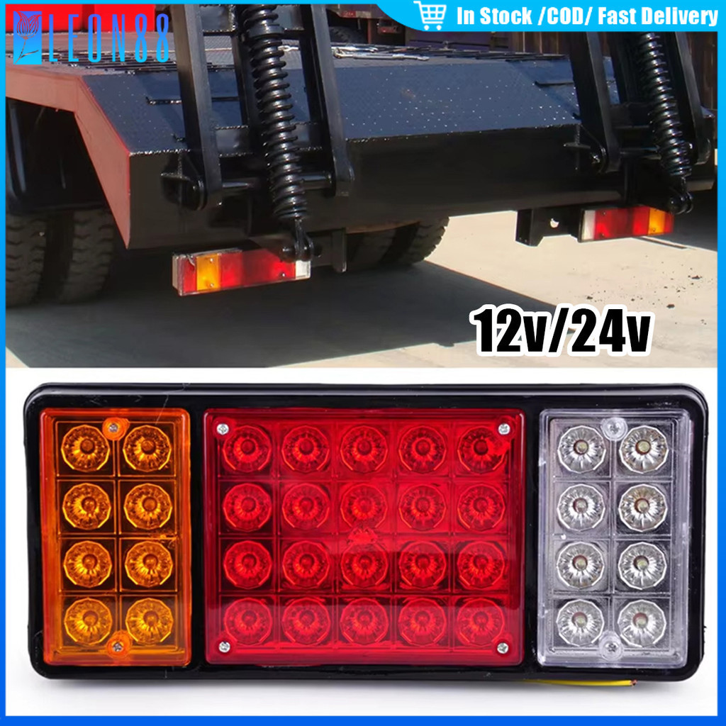 ของมาใหม่！12V 24V ไฟท้ายรถบรรทุก LED ไฟติดท้ายรถ 10ล้อ กันน้ำ กันฝุ่น ใช้สำหรับรถเทรลเลอร์