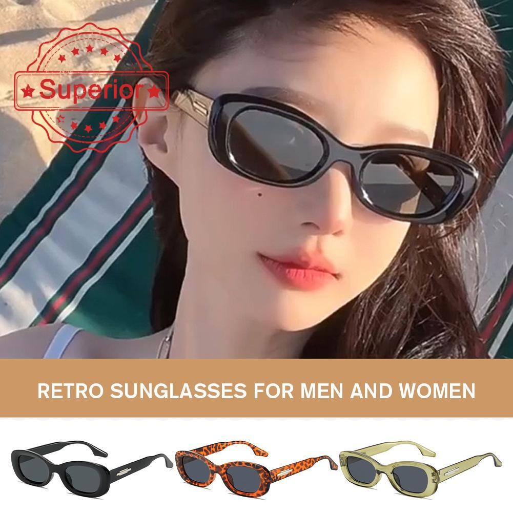 Aesthetic Sun Visor แว่นตากันแดด Uv400 รูปไข่ขนาดเล็กกรอบแว่นตาอินเทรนด์ Y2k แว่นตากันแดดสําหรับ N6r