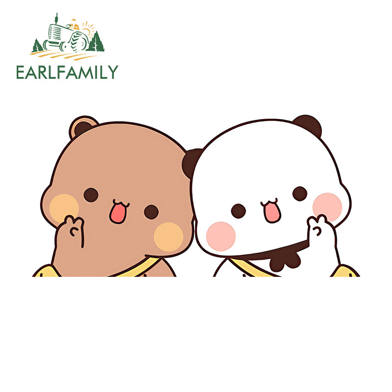 EARLFAMILY Bubu สติกเกอร์รถสร้างสรรค์รถจักรยานยนต์ด้านหลังกระจกกันชนสเก็ตบอร์ด JDM Decals Occlusion Scratch บุคลิกภาพอุปกรณ์เสริมภายนอก