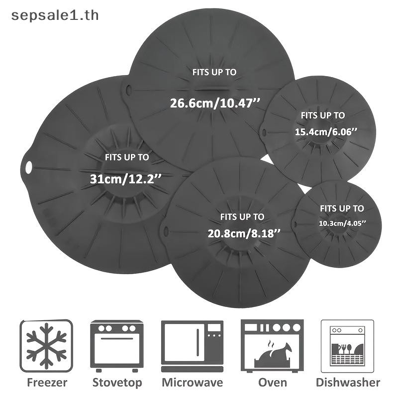 # ขาย # 5ชิ้นซิลิโคนอาหารสดปกสากลไมโครเวฟชามปกนํามาใช้ใหม่ง่ายสูญญากาศซีลยืดหม้อหมวกทําอาหารแกดเจ็ตในครัว.