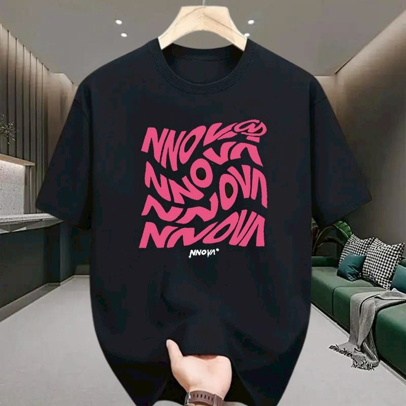 เสื้อยืดคอกลม-แขนสั้น พิมพ์ลายตัวหนังสือ oversize t shirt เสื้อแฟชั่น สตรีทแฟชั่นเท่ๆ เสื้อยืดผู้หญิง สีขาว-สีดำ