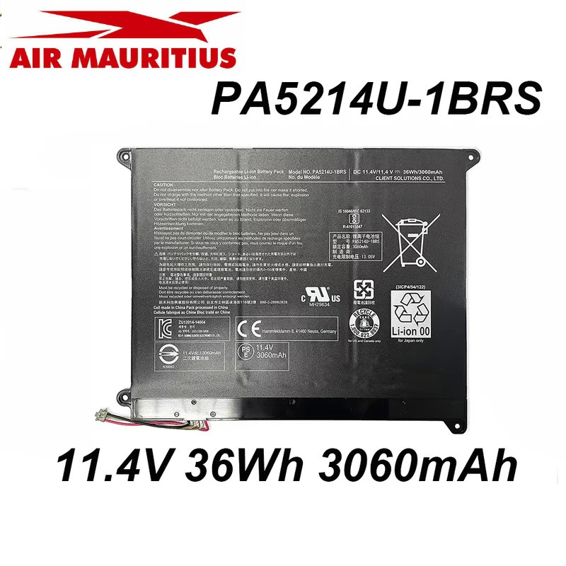 PA5214U-1BRS PA5214U แบตเตอรี่แล็ปท็อป 11.4V 36Wh สำหรับ Toshiba Portege Z20T-C/B WT20-B-106 Z20T-C-