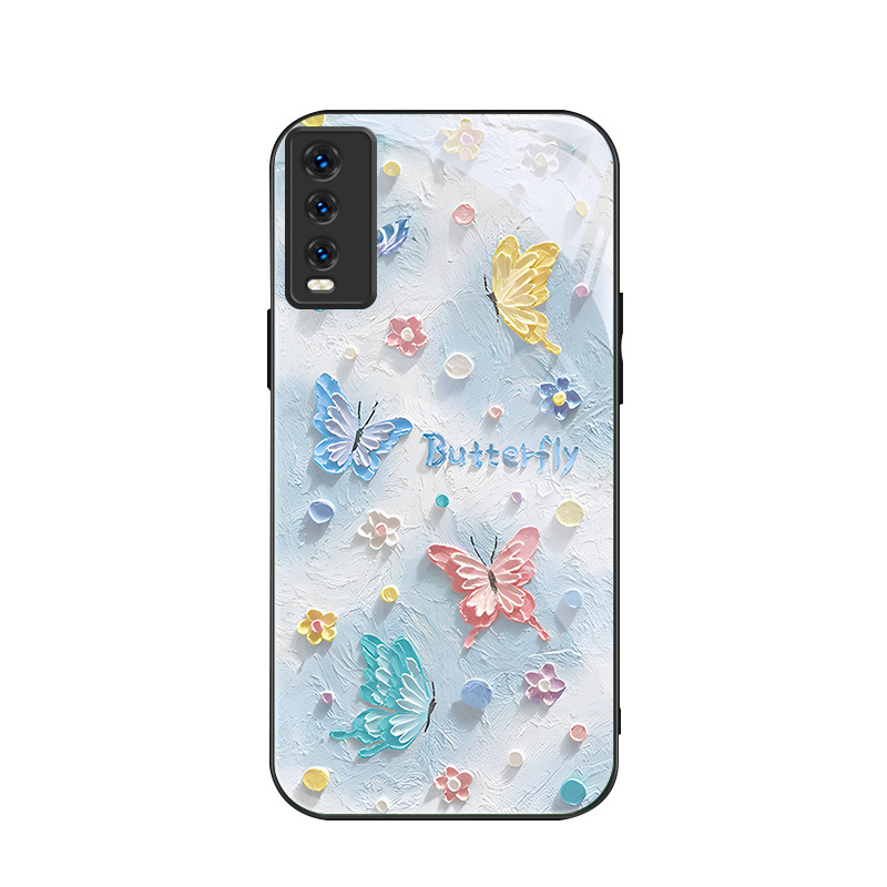 สําหรับ Vivo Y20&Vivo Y20i&Vivo Y20S&Vivo Y11s , ภาพสีน้ํามันผีเสื้อ, บุคลิกภาพอินเทรนด์, เคสป้องกัน