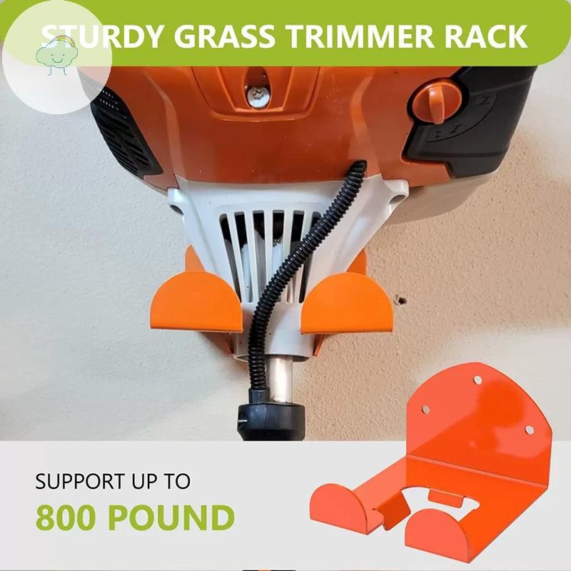 TWOE Trimmer ชั้นวางโรงรถจัดเก็บโรงรถแขวนติดผนังเครื่องตัดหญ้า Rack องค์กรโรงรถสําหรับการประชุมเชิงปฏิบัติการที่ทนทาน TH