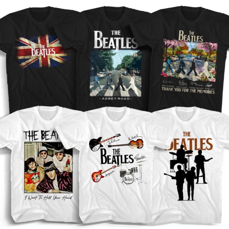 ((จัดส่ง 24 ชั่วโมง) Ftwolabel-Beatles Band Series Band Music เครื่องแต่งกายเสื้อยืดพรีเมี่ยมสำหรับผู้ใหญ่ทั้งผู้ชายและผู้หญิง 24 หนา