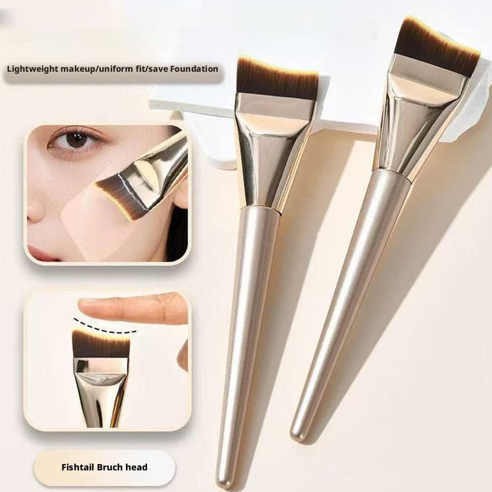 ซื้อ 1 TAKE 1Champagne Color Flame แปรงแต่งหน้า Ultra-thin Foundation และ Light Brush M5A1