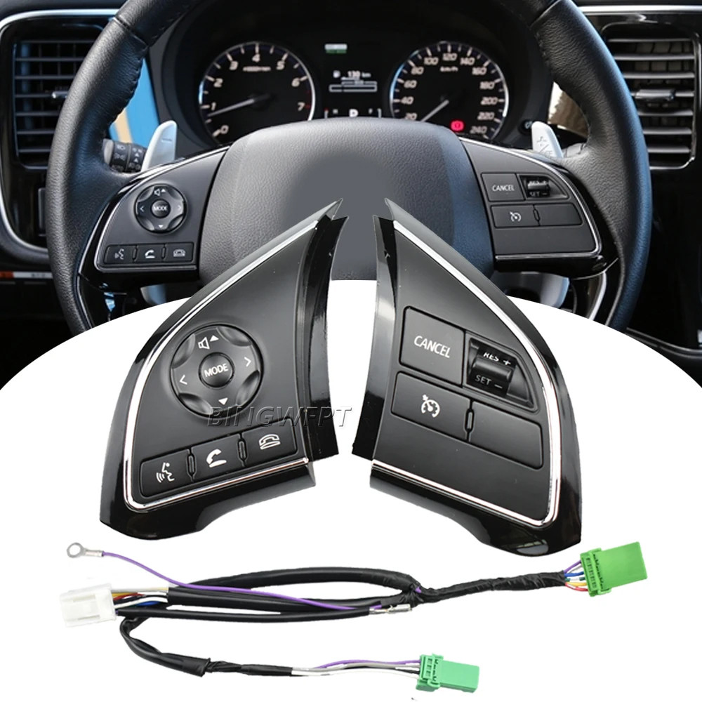 ใหม่สําหรับ Mitsubishi Outlander Cross 2016- 2019 พวงมาลัยสวิทช์เสียงปริมาณบลูทูธ Cruise Control ปุ่ม