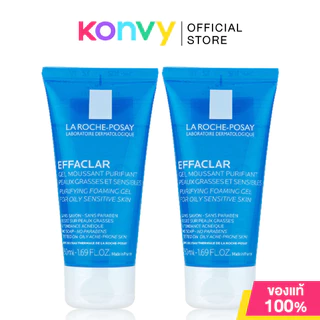 La Roche Posay Effaclar Gel ลา โรช-โพเซย์ เจลทำความสะอาดผิว 50ml (Purifying Foaming/Micro-Peeling)