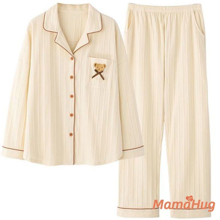 2025 ฤดูร้อนคลอดบุตรชุดนอนพยาบาล ชุดนอน หลังคลอดเสื้อคลุมให้นมบุตรเสื้อผ้าหญิงตั้งครรภ์เปิดด้านหน้านุ่มชุดนอนจัดส่งชุดใหม่แม่น้ําหนักเบาโรงพยาบาลแรงงาน