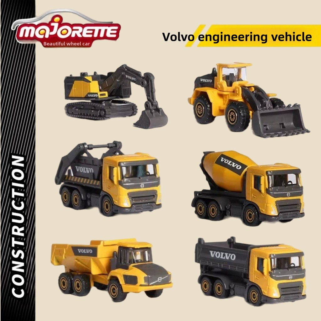 ชุดรถเหล็กสำหรับเด็ก Majorette Volvo Construction – รถขุด รถดันดิน รถดัมพ์
