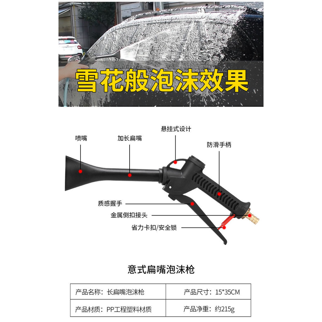 เครื่องโฟมสปริงเกลอร์พิเศษถังโฟมพลาสติกหัวฉีดปืนโฟมอุปกรณ์เสริมความงามร้านล้างรถแบนสเปรย์ปืน - รูปที่ 7