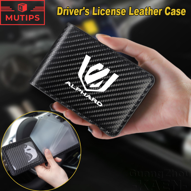 Toyota Alphard กระเป๋าสตางค์ผู้ชาย เครื่องหนัง ที่ใส่นามบัตร ใบขับขี่ คาร์บอนไฟเบอร์ กระเป๋าสตางค์โล