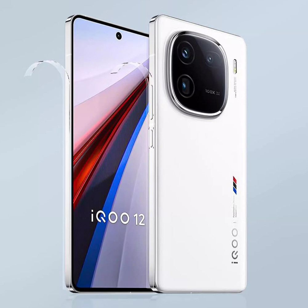 Anti-Fungusผิวด้านข้างสําหรับVivo IQOO 12 Clear DecalผิวBorderป้องกันฟิล์มIQOO12 Wrapโปร่งใสMatteสติ