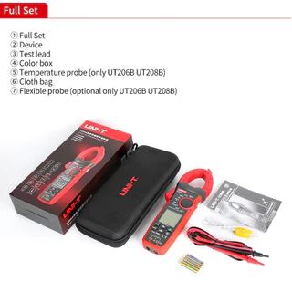 UNI-T UT208B True RMS Digital clamp Meter AC DC Current 1000A 1000V คีมแอมป์มิเตอร์ LPF 6000