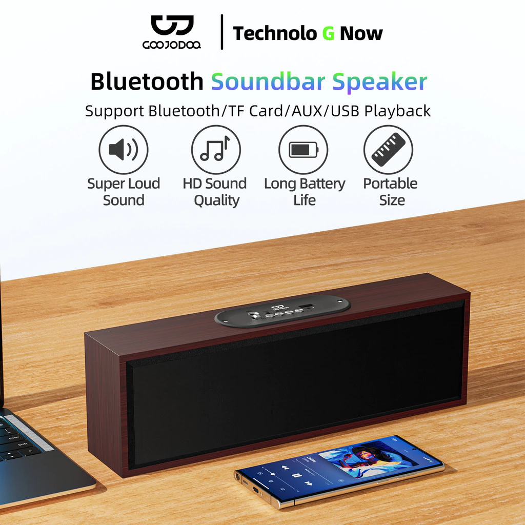 GOOJODOQ Bluetooth Speaker Supports Four Playback Modes 3600mAh Large Capacity Battery High Definition Sound Quality