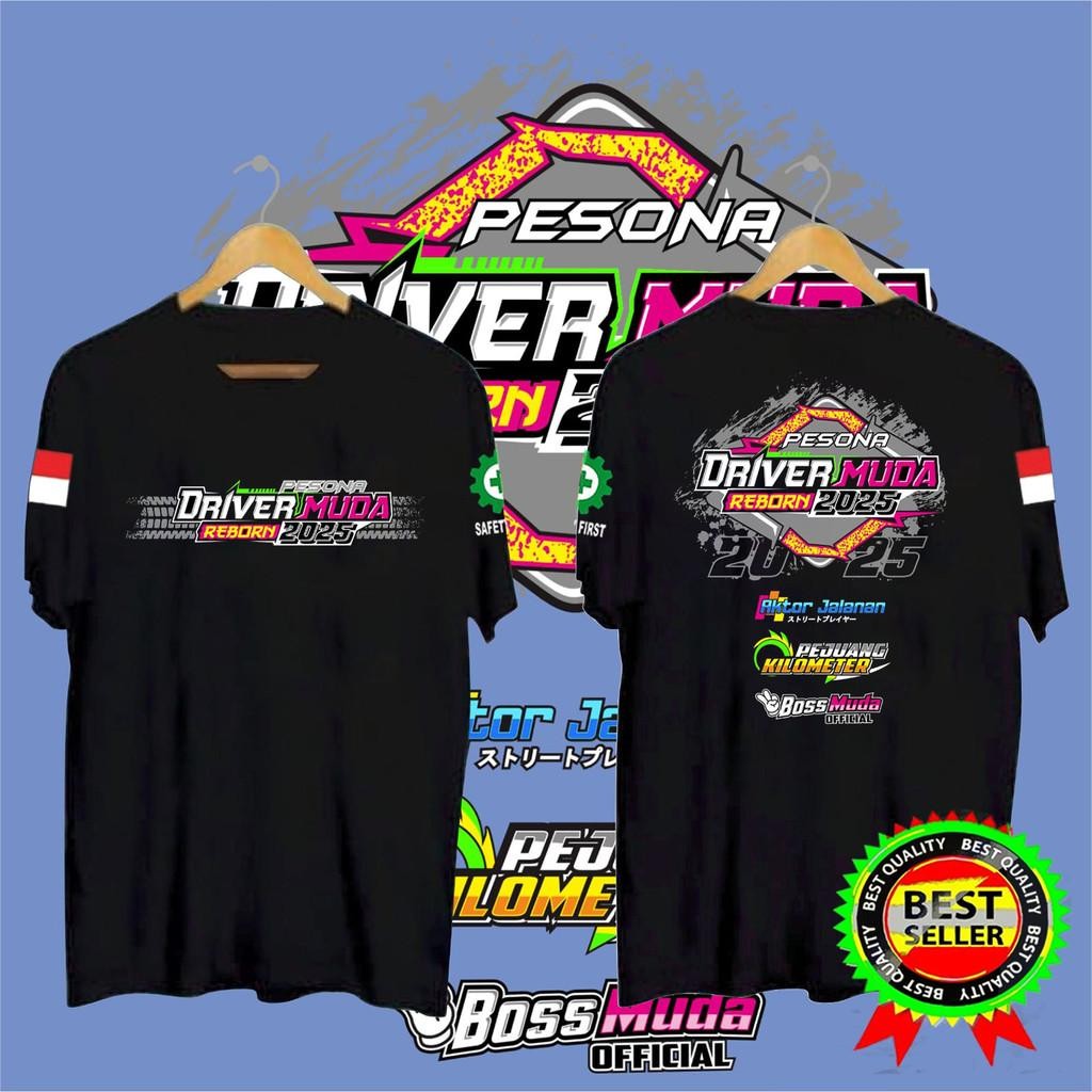 DISTRO PESONA DRIVER MUDA REBORN Unisex ผู้ใหญ่เสื้อยืดผ้าฝ้ายรอบคอการ์ตูนฤดูร้อน Baju เสื้อสําหรับผ