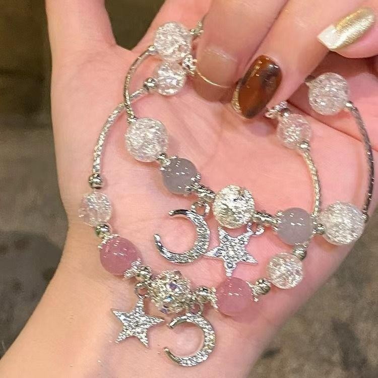 สร้อยข้อมือ Mary ลายพระจันทร์และดาว แต่งโซ่ลูกปัด thumbnail 3