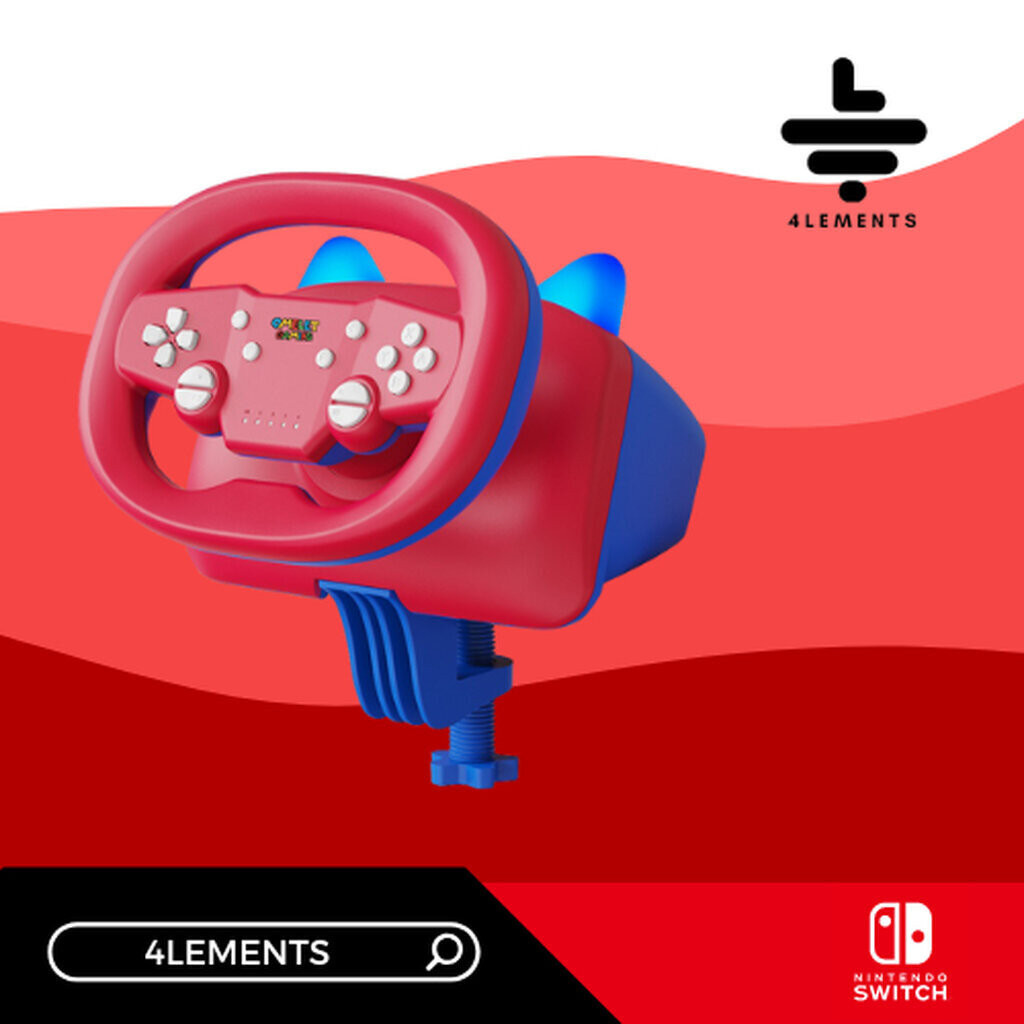 (พร้อมส่ง) OMELET GAMING KIDDIE WIRELESS STEERING WHEEL (พวงมาลัยขับรถเกม) (มือ1)