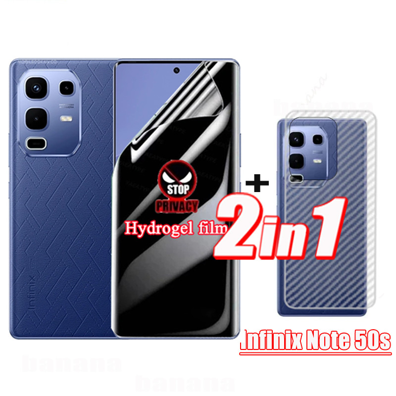 2in1 Infinix Note 50s ฟิล์มกระจกนิรภัยสําหรับ Infinix Note 50 Pro หมายเหตุ 50 4G ป้องกันหน้าจอ + ผิว