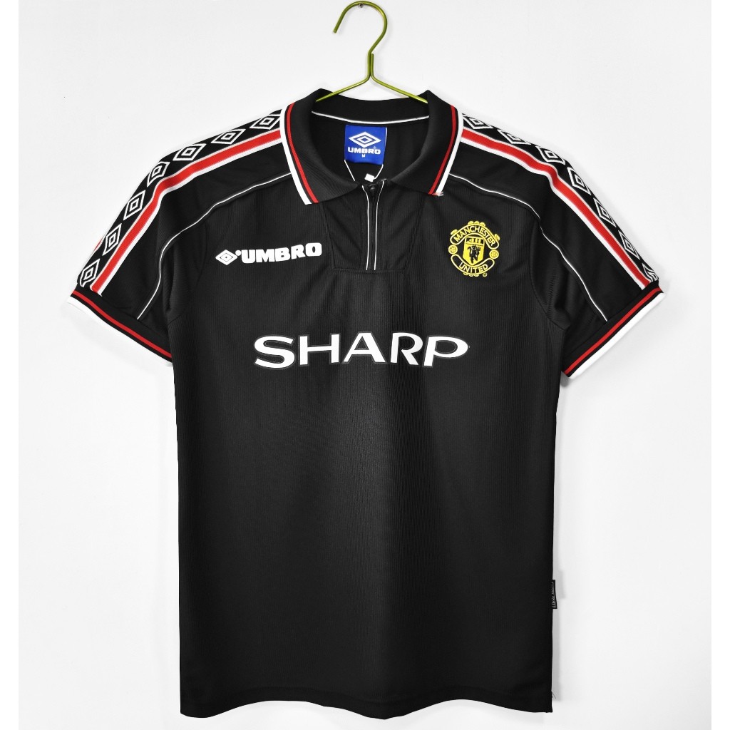 #M 98-99 Black Retro Soccer Jersey Football #BECKHAM