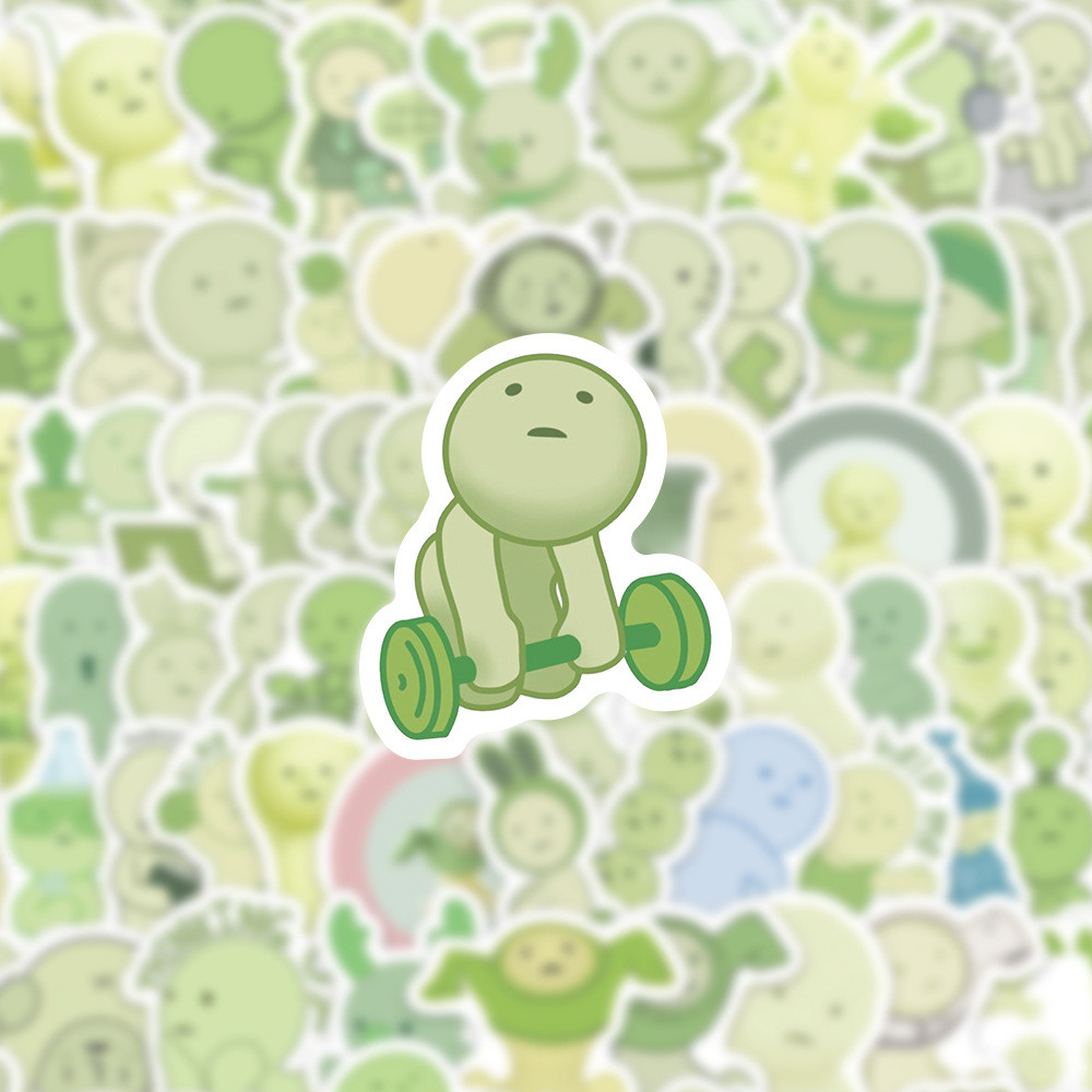 ชุดสติ๊กเกอร์ Smiski ชุดสติ๊กเกอร์กราฟิตี้กันน้ำลายการ์ตูน, 100 แผ่น/ชุด - รูปที่ 2