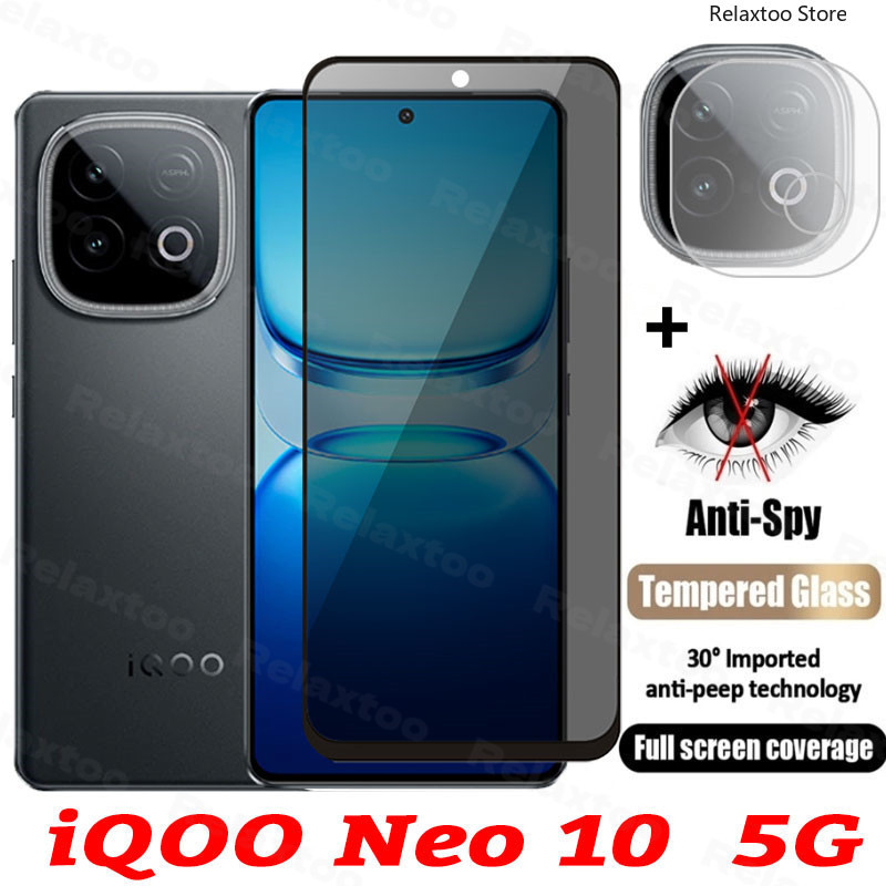 2IN1 ความเป็นส่วนตัวหน้าจอปกป้องกระจกโทรศัพท์ฟิล์มสําหรับ IQOO Neo 10 Neo10 Pro 10Pro Neo10Pro IQOON