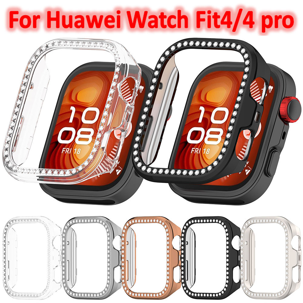 เคสเพชรสําหรับ Huawei Watch fit 4/4 Pro/3 Hollow Shell ป้องกันหน้าจออุปกรณ์เสริม – โปรปัง