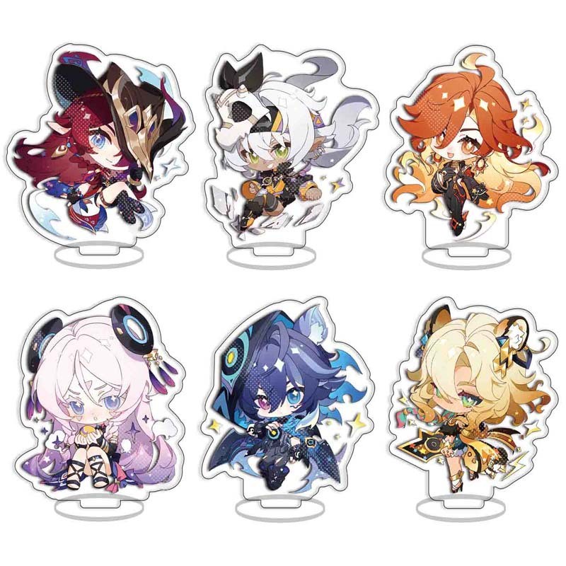 8 ซม.เกม Genshin ขาตั้ง Iansan Citlali Xilonen Mavika Chasca น่ารักการ์ตูนคอลเลกชันตกแต่งโต๊ะของขวัญ