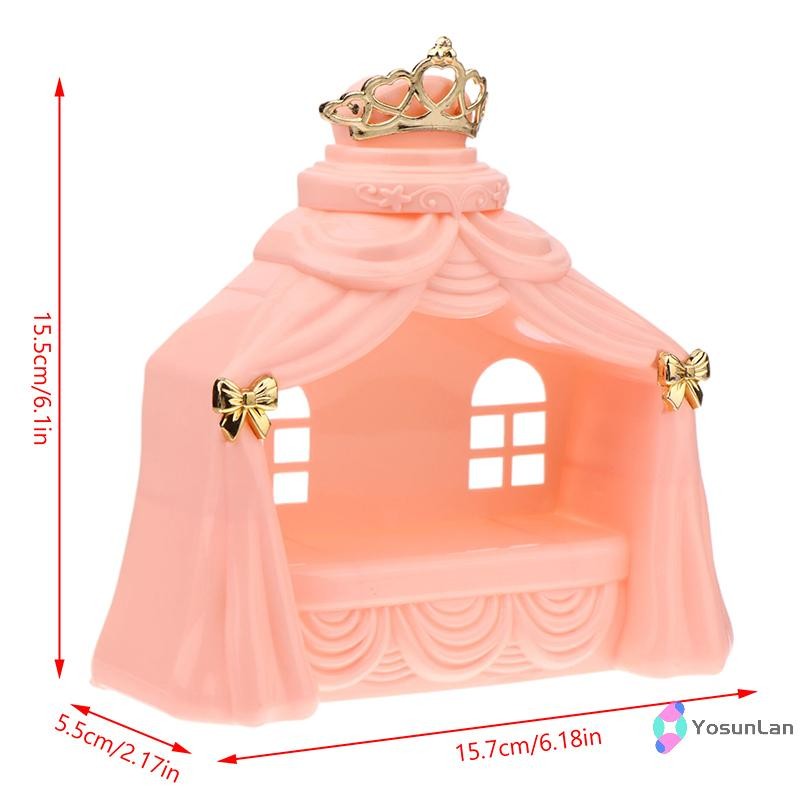 YosunLan 1/12 Dollhouse Princess Bed Model Dollhouse รูปที่ 5