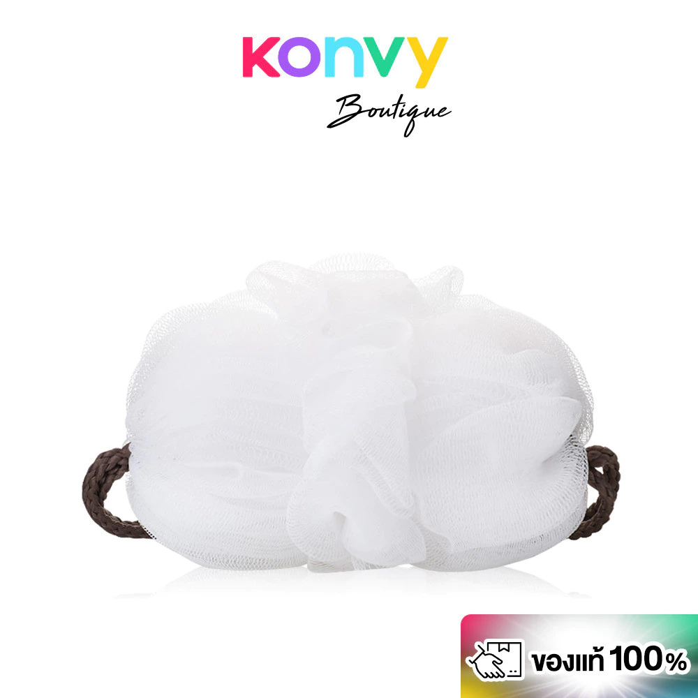 KVY Stretchable Bath Sponge #White เควีวาย ฟองน้ำอาบน้ำแบบยืดได้ สีขาว.