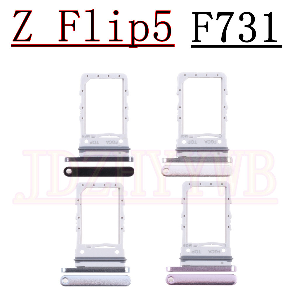 สําหรับ Samsung Galaxy Z Flip5 F731B F731U F731N F731W ซิมการ์ด Reader ผู้ถือ Dual ชิปเดี่ยวถาดผู้ถื