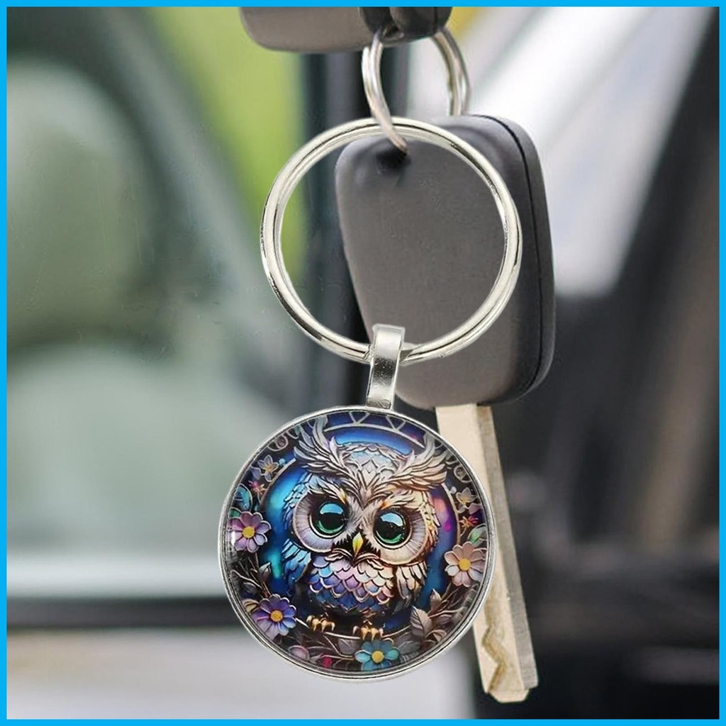 นกฮูกพวงกุญแจ Charm เครื่องประดับกระเป๋าเป้สะพายหลังโลหะ Charm Key แหวนพวงกุญแจรถประณีตแหวน Key กระเป๋า Charm สําหรับแม่ hjuth