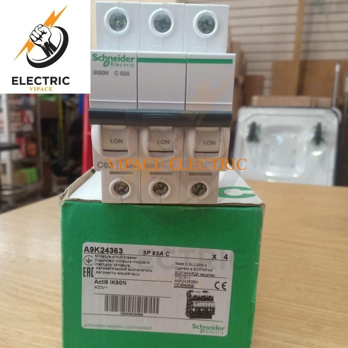 Mcb Schneider IK60N 3P 63A 6kA เดิม