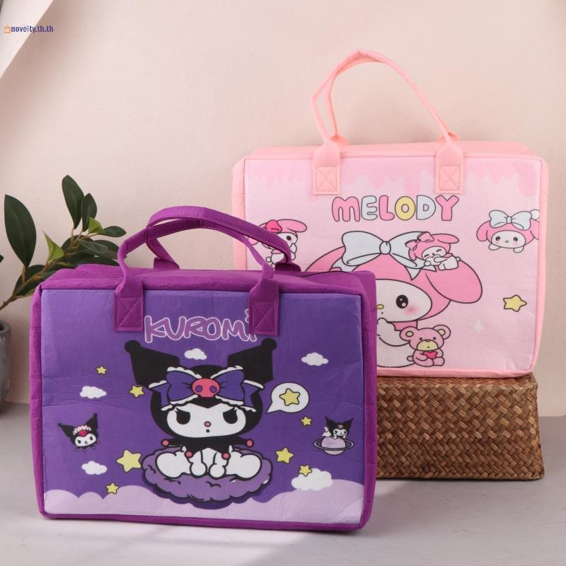NLY 1 PC ผู้หญิง Felt กระเป๋าถือน่ารักแบบพกพาขนาดใหญ่ความจุกระเป๋าเดินทางการ์ตูนพิมพ์ Tote กระเป๋า N