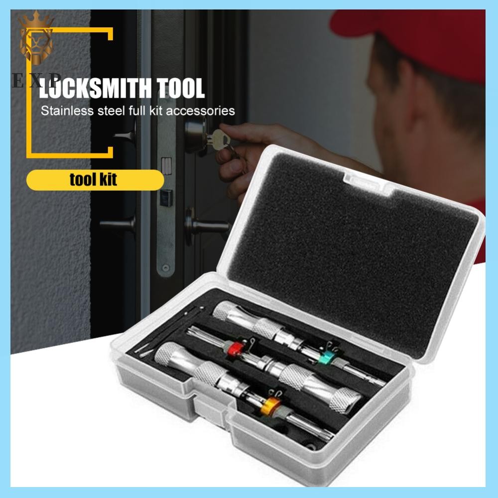 [explosion1.th] 3 ชิ้น Tubular 7 Pins Lock Pick Tool Lock Lock Pick Set