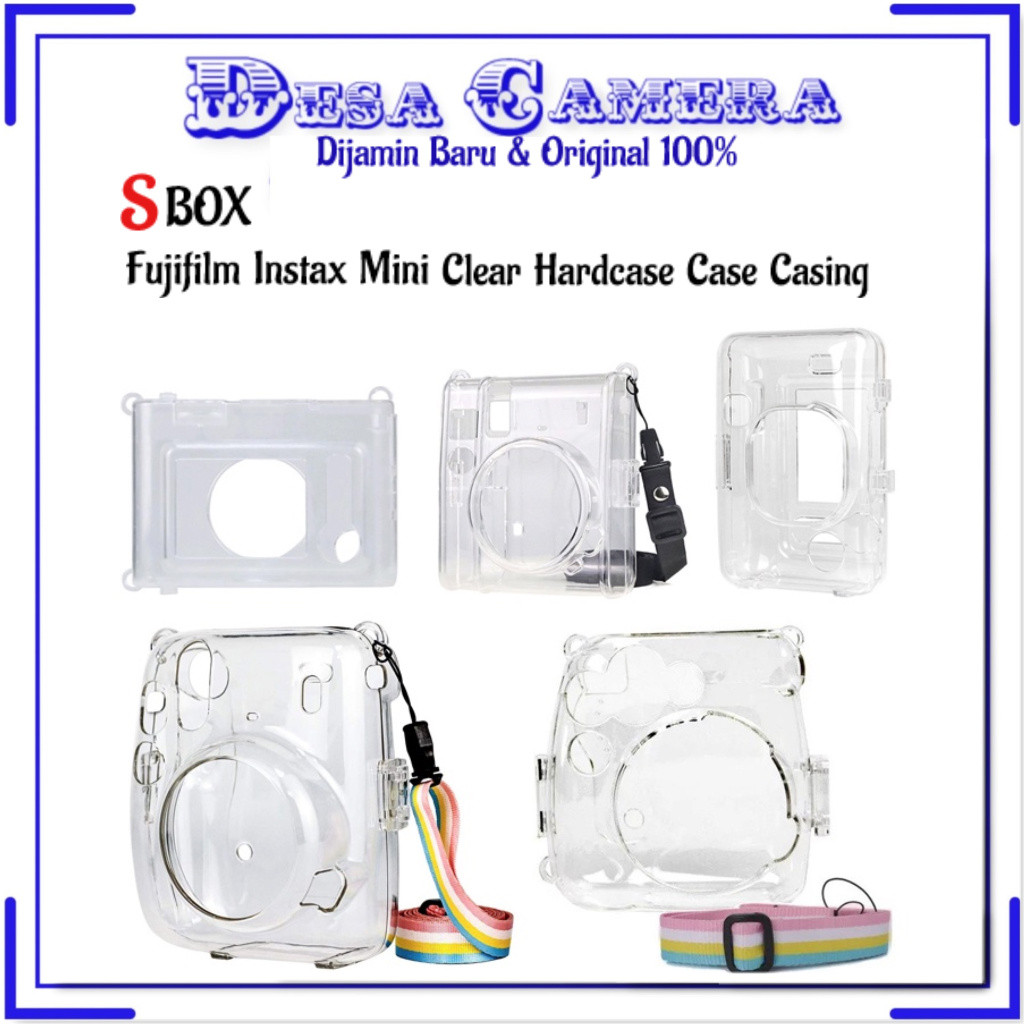 Fujifilm Instax Mini 8/9 11 12 40 Evo & Liplay Clear Hardcase Case Casing Sbox