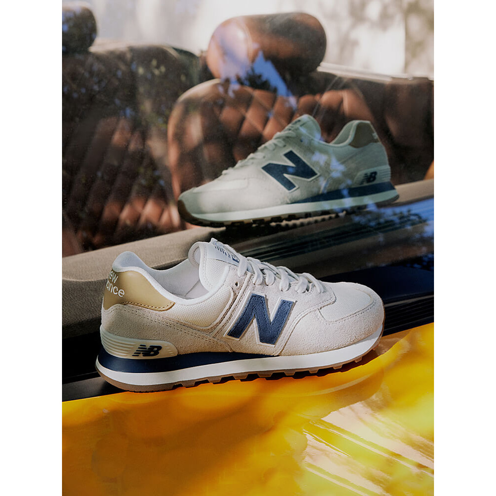NEW BALANCE คู่วินเทจแมทช์ง่ายกีฬารองเท้าลำลอง ml574lgi
