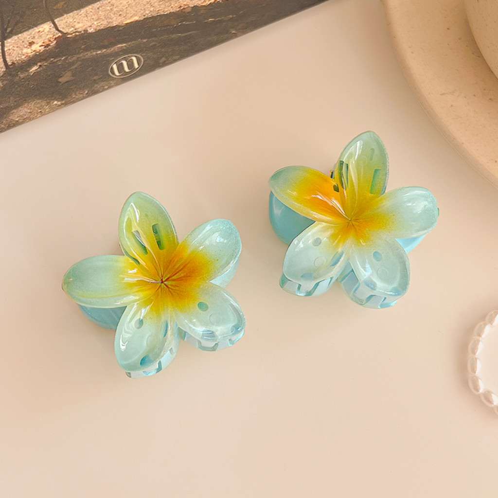 🔥Bonnie🔥กิ๊บลีลาวดีรูปดอกไม้ สีสันสดใส ลายดอกไม้ สไตล์ฮาวาย เครื่องประดับผม เหมาะแก่การถ่ายรูปในวันหยุด ​พร้อมส่ง - รูปที่ 7