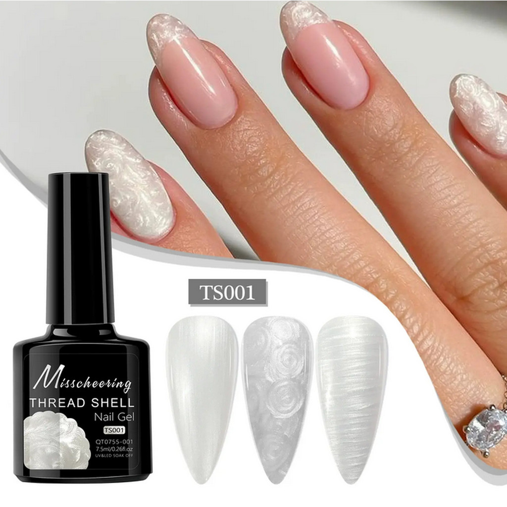 ( เจลเปลือกหอย ) สีเจลทาเล็บ Misscheering THREAD SHELL สำหรับทำลายเล็บเปลือกหอย - รูปที่ 3