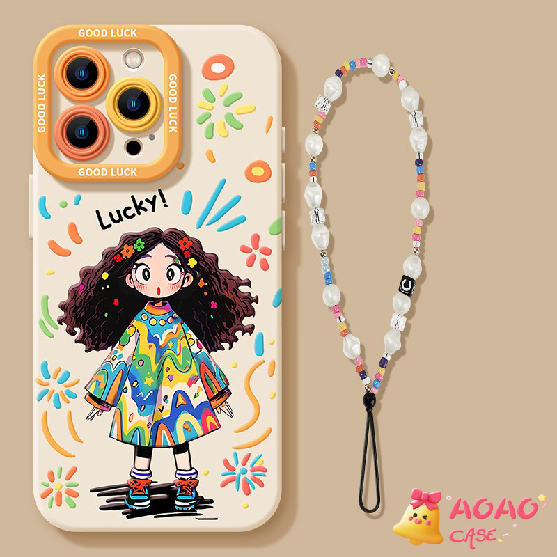 เคสไอโฟน 15 สำหรับ iPhone 11 13 15 16 12 14 Pro Max 7 8 16 14 15 Plus XR XS X Max ลัคกี้สาวหวานสร้อยข้อมือนุ่มหน้าปกอ่อน ราคา ถูกที่สุด ดีลบีเคเค แกลเลอรีภาพที่ 8