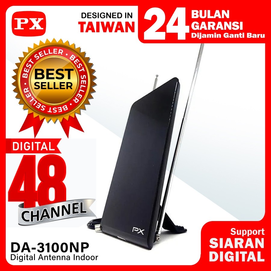 PX DA-3100NP Digital TV DVB-T2 เสาอากาศทีวีในร่ม (รับประกัน 24 เดือน)