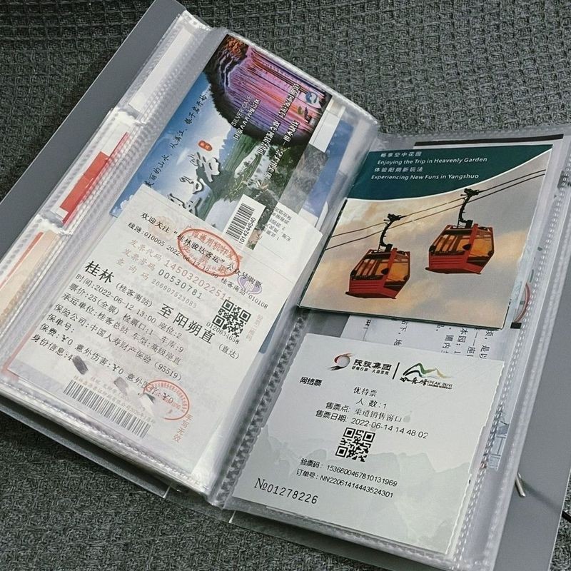 สมุดเก็บข้อมูล ตั๋วอากาศ ตั๋วเลเซอร์ ตั๋วรถไฟ สมุดเก็บตั๋วหนัง รวมอัลบั้ม 10 ซม. การ์ดรูปถ่าย สมุดเก็บโพลาลอยด์